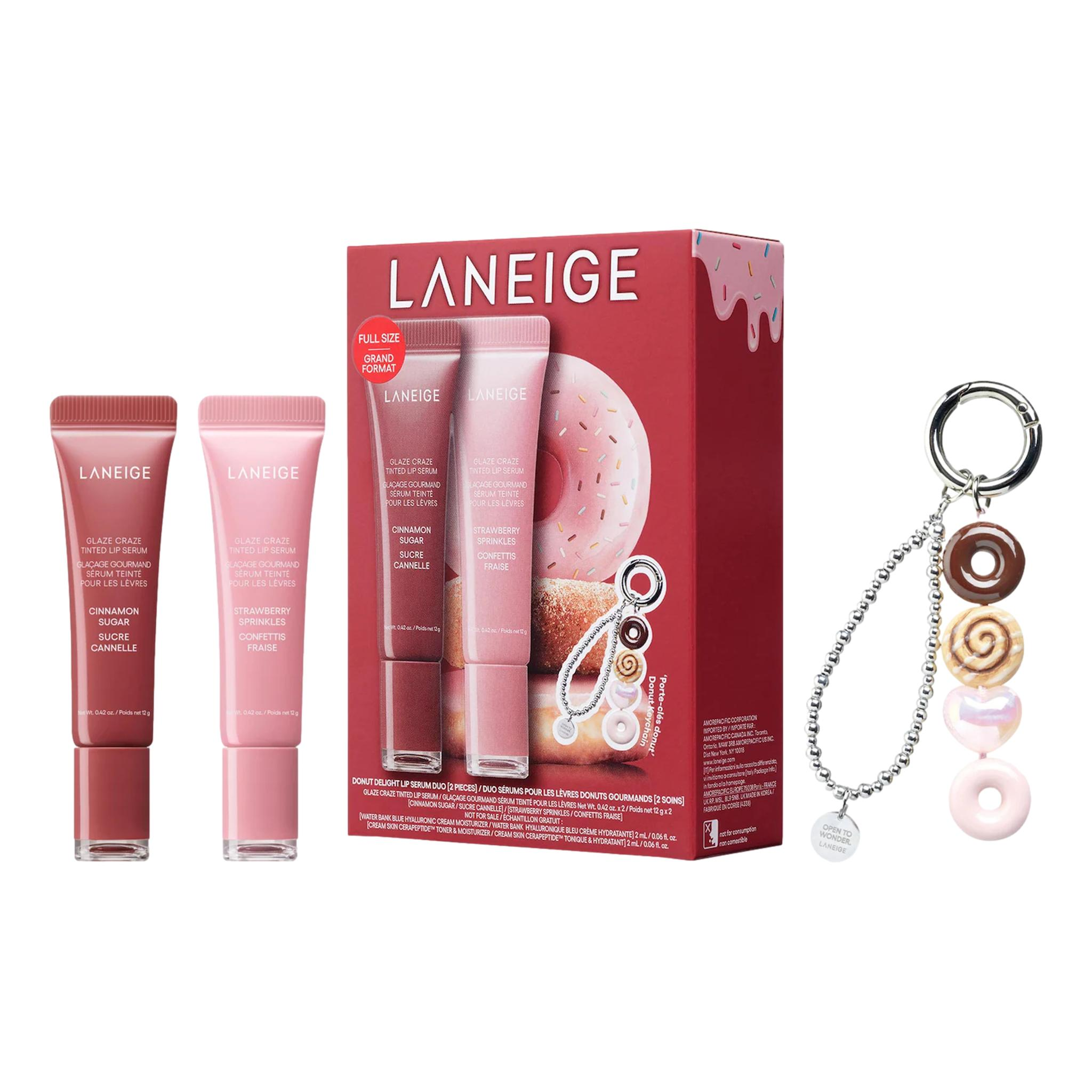 LANEIGE Glaze Craze Donut Delight Hydrating Tinted Lip Serum Duo